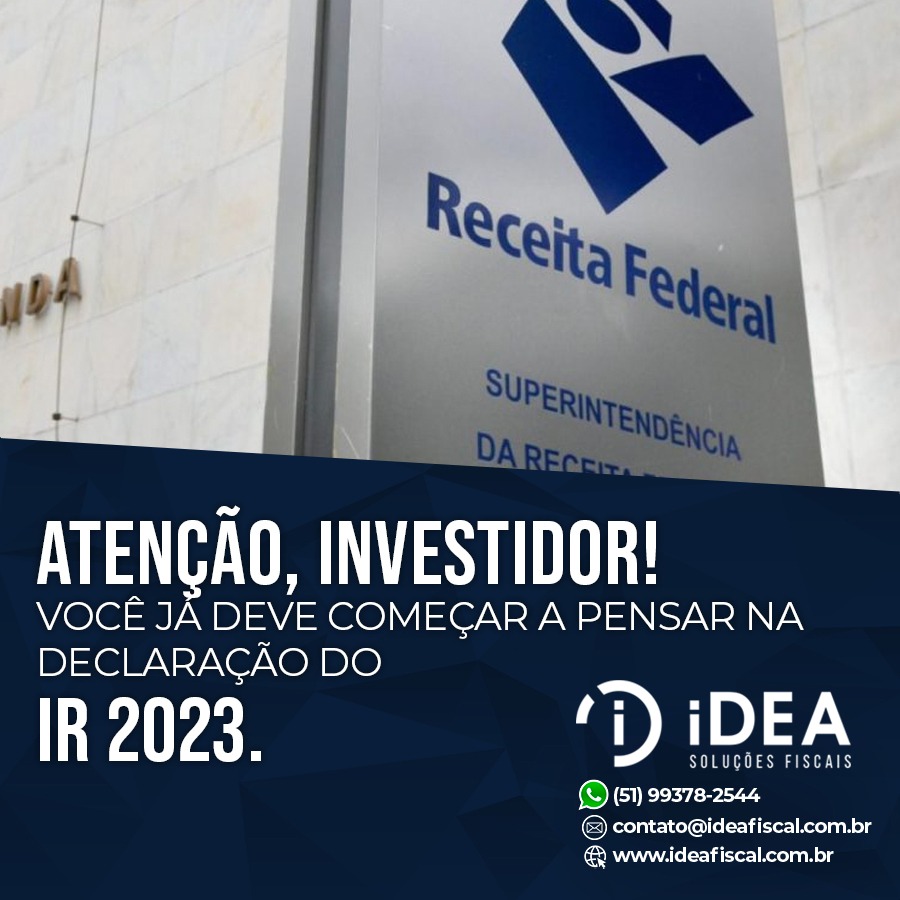 Idea A entrega da declaração de Imposto de Renda (IR), em 2023